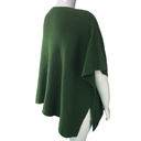 J.Jill  Womens One Size Poncho Sweater Green Front Pockets Tunic Length Rib Knit Photo 7