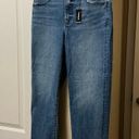 EXPRESS New!  High Waisted Medium Wash Straight Ankle Blue Jeans 10 S 10S Short Photo 2