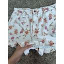 American Eagle  mom shorts jean pink floral print white denim shorts high rise 12 Photo 7