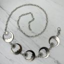 The Moon  and Star Silver Tone Metal Chain Link Belt OS One Size Photo 1