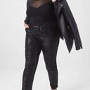 Lane Bryant NWOT  Signature Fit Boyfriend Jean - Black With Sequins SZ-20 Photo 0