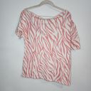 n:philanthropy NWT  Austin Tee Boatneck Women Medium Slate Tropical Zebra Top Photo 8