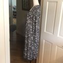 Isabel Maternity  Blue with Light Gray Floral Pattern Size Medium NWT Photo 6