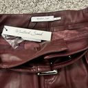 Mustard Seed Garnet/Maroon/Burgundy Leather Skirt Size M Photo 2