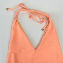 Vitamin A  Swimsuit One Piece Bianca Bodysuit Orange Halter V-Neck Open Back XS Photo 3