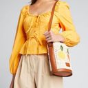 STAUD $395  Anita Leather Trimed Fruit Crochet Bucket Bag NEW Photo 1