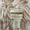 Cynthia Rowley  Linen Animal Print Crop Wide Leg Pants Size Medium Photo 3