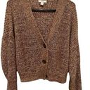 Nine West Cara Santana X  
Cropped Marled Cardigan brown
boho size large Photo 0