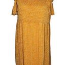 Xhilaration  Gold Cold Shoulder Lined Dress New M Photo 0