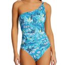 Bleu Rod Beattie New!  One Shoulder Boho Paradise Swim Suit Photo 5