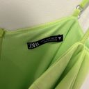 ZARA  Lime Green Bodysuit with Sweetheart Neckline Photo 3