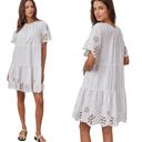 Rails  Arielle Dress White Eyelet Organic Cotton Blend Size Small NWT Photo 1