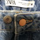 ZARA  distressed ripped jeans medium wash women's size 8 buttonfly high rise Photo 9