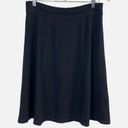 L.L.Bean  Skirt Black Midi Stretch A-Line Pull On Casual Solid size medium Photo 6