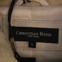 Christian Reed white leather jacket with Sherpa fur collar XL NWT Photo 2