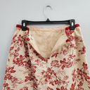 Eddie Bauer  Tan Red Floral Straight Pencil Skirt 10 Photo 2