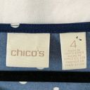 Chico's CHICO’S Blue/white polka dot Top- Business/Office style- size 4 (US size XXL) Photo 1