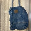 American Eagle DENIUM WHITE PAINTED DISTRESSED  TOAT BAG Photo 1