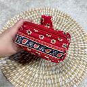 Vera Bradley  Retired Classic Red Floral Quilted Cosmetic Bag Pouch Photo 3