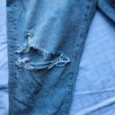 H&M Denim Distressed Mom Jeans Blue Size 8 Photo 5