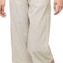 Beach Lunch Lounge Pants Womens XL Linen Margot Pull On Striped Cropped Brown Photo 0