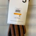 Calvin Klein  Leather Touchscreen Gloves Brown Black Quilted Small NEW Photo 2