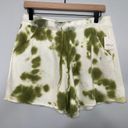 Free People Intimately  Set Womens Large Green Tie Dye Kelly Sweatshirt Shorts Photo 5