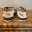 mix no. 6  Faux Fur Lined Rose Gold Birkenstock Sandal Slides Size 7.5 Photo 4