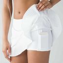 Lululemon  pleated skirt skort tennis City Sky Run By biker shorts pockets white Photo 1