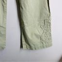 prAna  Organic Cotton Embroidered Crop Pants Light Green size XS Photo 7