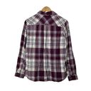 Cabela's  Maroon Plaid Long Sleeve Button Up Shirt Women's Large Photo 1