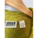 Chico's  Design Silk Wool Blend Texture Short Sleeve Button Down Size 1 Medium Photo 3