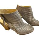 Paul Green  Cayanne‎ Leather Metallic Smoke Peep Toe Sandal Bootie Size 6.5 Photo 5