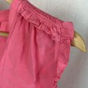 Boden USA Boden Pink Ruffle Short Sleeve V Neck Blouse Top 8 Photo 2