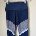 Alo Yoga ALO Navy And Grey Heathered Leggings  Photo 2