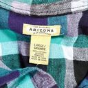 Arizona Jeans Arizona Jean Co. Blue Plaid Button Down Flannel Photo 3