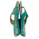 Anne Klein AK  Achazie Thong Sandals Turquoise Silver Studs 7.5 Photo 9