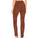 L'Academie  Brown Suede Leather Pants Size SMALL Tapered Designer Revolve NEW Photo 2