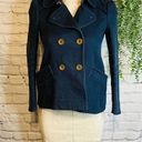 Juicy Couture Pea Coat XS Navy Military Double Breast Feminine Photo 0