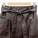 Bagatelle NWT  Collection Dark Brown Faux Leather Belted Pencil Skirt Size 4 NEW Photo 3