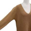 Madewell NWT  Wool Blend Relaxed V-Neck Sweater Dress Camel Brown size Medium Photo 3