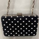 White House | Black Market  Black White Poka Dot Clutch Crossbody Purse Bag Photo 1