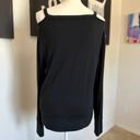 Athleta #12  Cutout Neck Sweatshirt in Black Photo 3