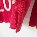 Wooden Ships  Red Love Oversized Crop Knit Sweater  Sz XS/S Photo 6