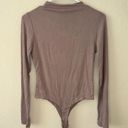 Naked Wardrobe NWT  Brown Long Sleeve Bodysuit Photo 2