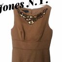 Jones New York Jones N.Y. Embellished Sleeveless Bodycon Dress Tan  Sz 10 Photo 0