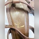 YSL Yves St Laurent Strappy Brown Leather High Heel Stiletto Sandal Shoe Size 38 Photo 7