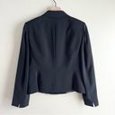 Tahari  Arthur S. Levine Classic One Button Black Blazer Jacket, Size 8 Petite Photo 8