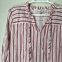 Loft  Women’s White Red Long Sleeve Business Casual Top Size  XS Photo 3