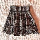 American Eagle Floral Ruffle Tiered Mini Skirt Size XS Photo 0